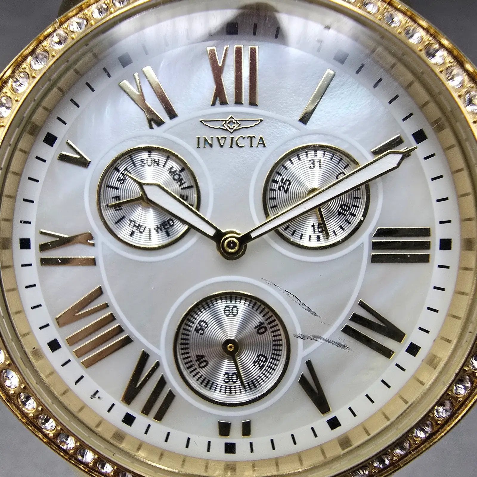 Invicta Angel Watch Women 40mm MOP Dial Two Tone  Daydate 15010 New Battery1