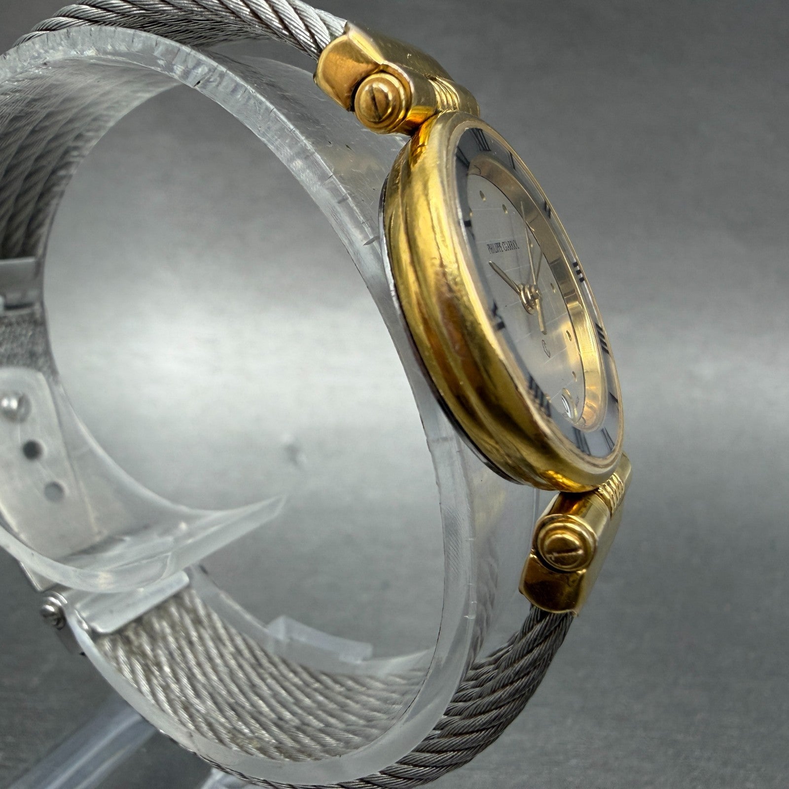 Philippe Charriol Celtic Watch Women 25mm Silver Dial Two Tone Date New battery3