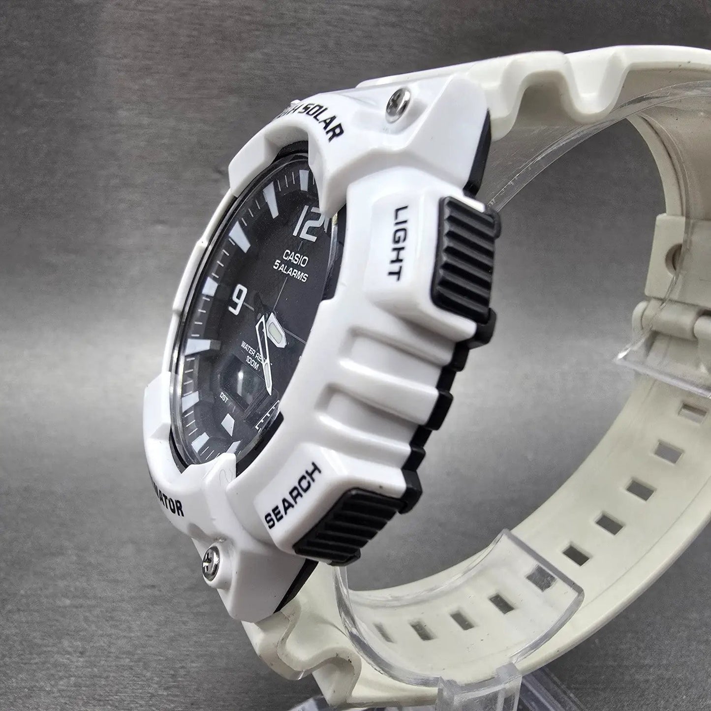 Casio AQ-S810W Watch Men 47m White  Black Alarm Chronograph Analog Digital Solar2
