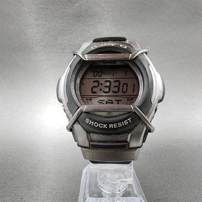 Casio BabyG Watch Women 42mm Digital Silver Tone alarm Chrono MSG133 New Batt5