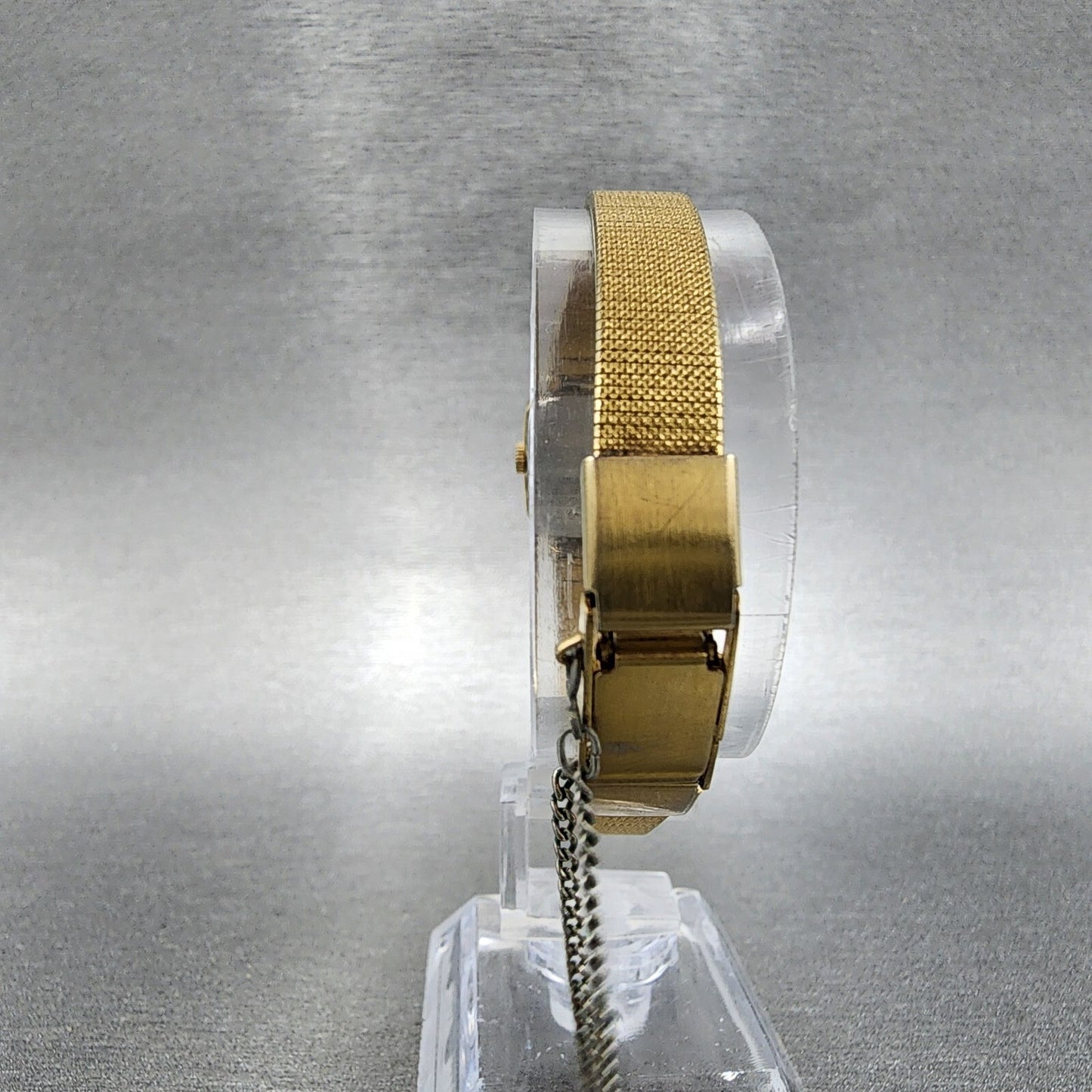 Seiko Watch Women 17mm Black Dial Gold Tone Octagon 4N005139 New Battery7