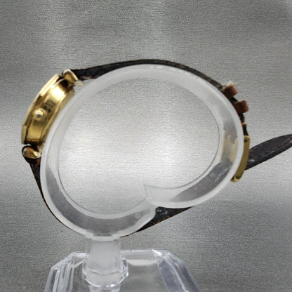 Seiko Watch Women 24mm White Dial Gold Tone Octagon 16-0150 New Battery