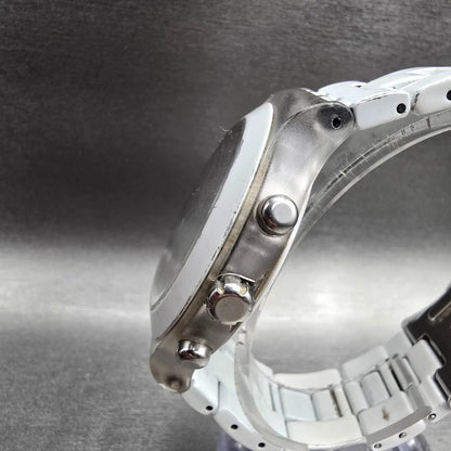 Swatch Irony Diaphane Full-Blooded Chrono Watch Men 43mm White Dial Clear NewBat2