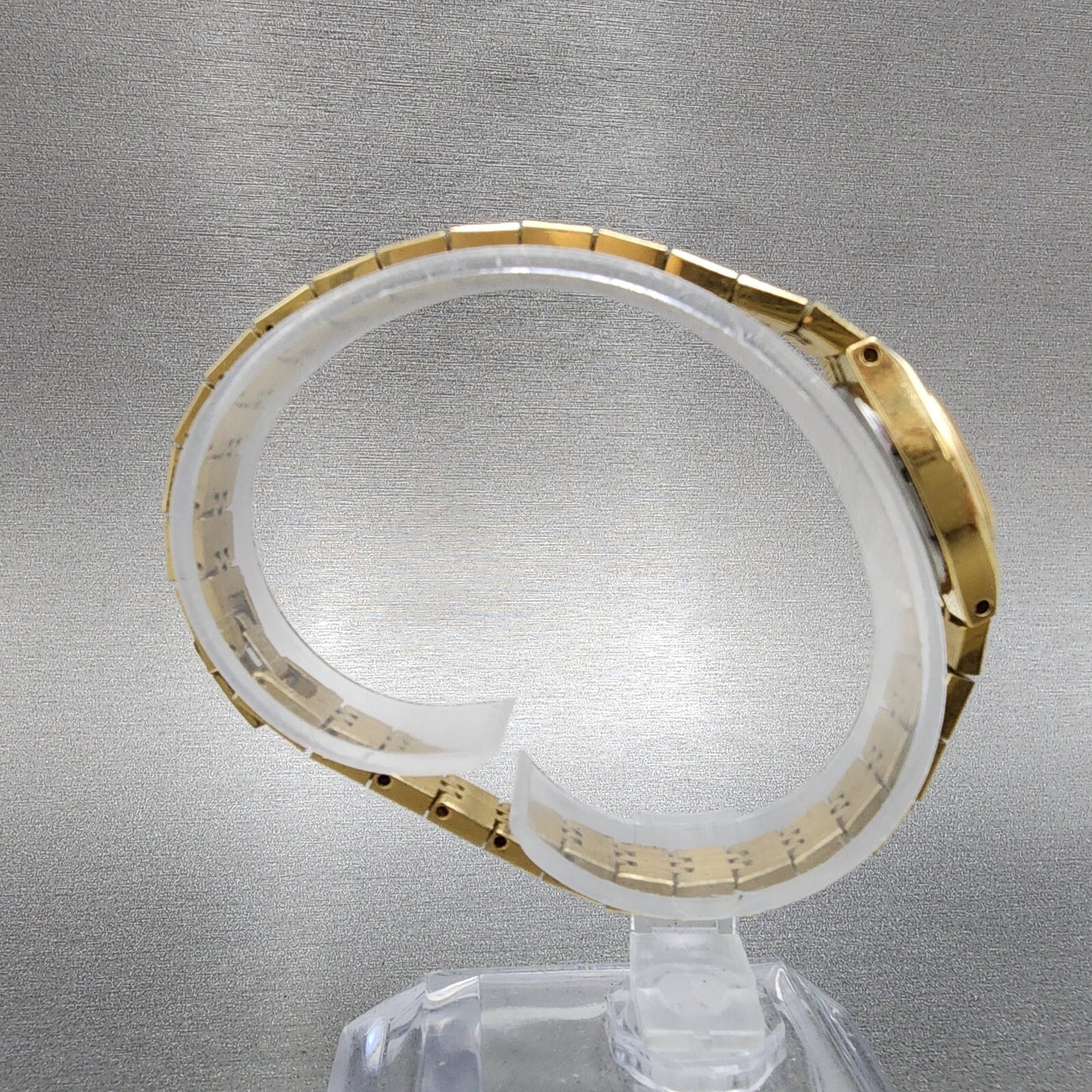 Seiko Watch Women 17mm Gold Dial Gold Tone Rectangle 73215399 New Battery8