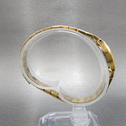 Seiko Watch Women 17mm Gold Dial Gold Tone Rectangle 73215399 New Battery8