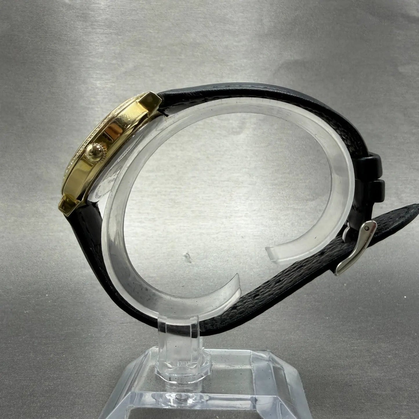 Versace Versus Watch Women 36mm Black Dial Gold Tone Round Leather New Battery6