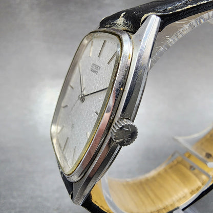 Citizen CQ Watch Men 29mm Silver Dial Silver Tone 4-795482 New Battery