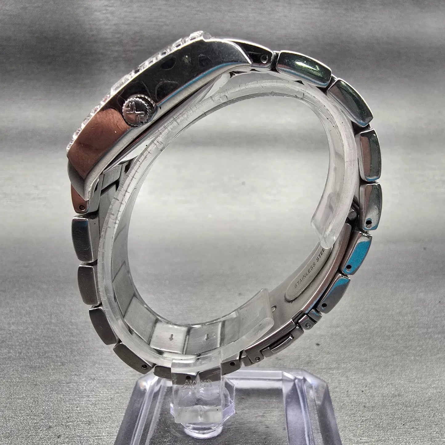 Skagen Watch Women 31mm MOP Dial Silver Tone Gemmed Rectangle N526SSX New Batt6