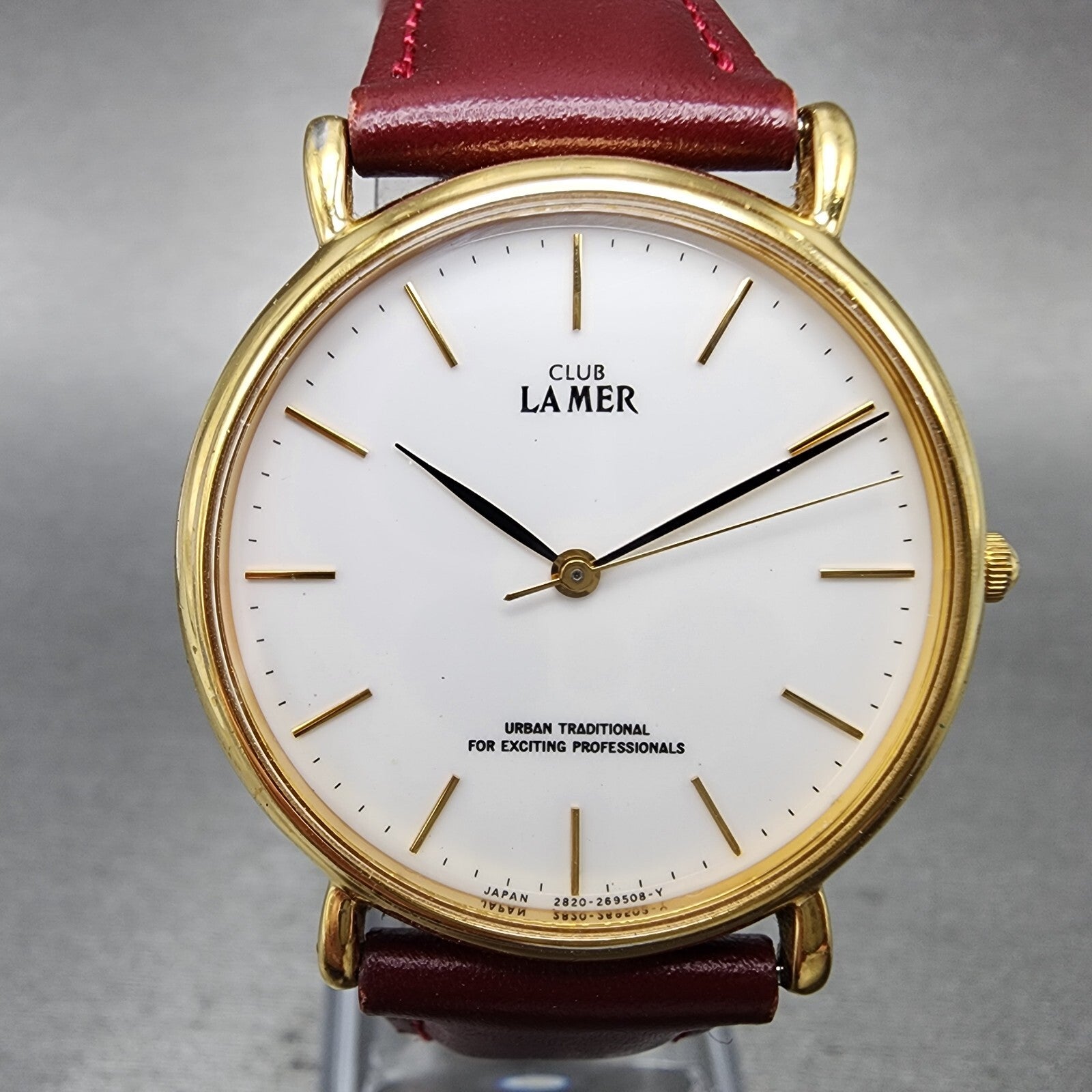Citizen Club Lamar Watch Men 32mm White Dial Gold Tone Round 2830265343 New Bat1