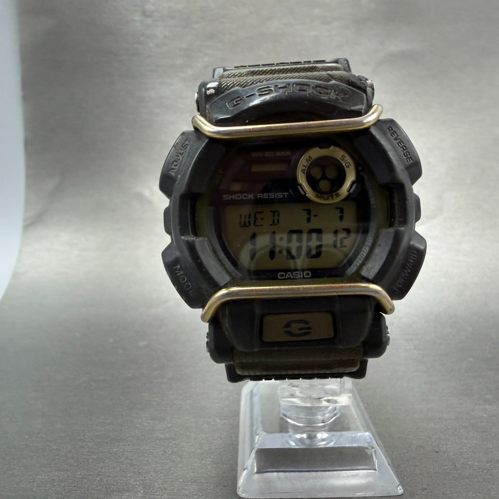 Casio G-Shock GD-400 Watch Men 48mm Digital Black Green Alarm Chrono New Batt AB5