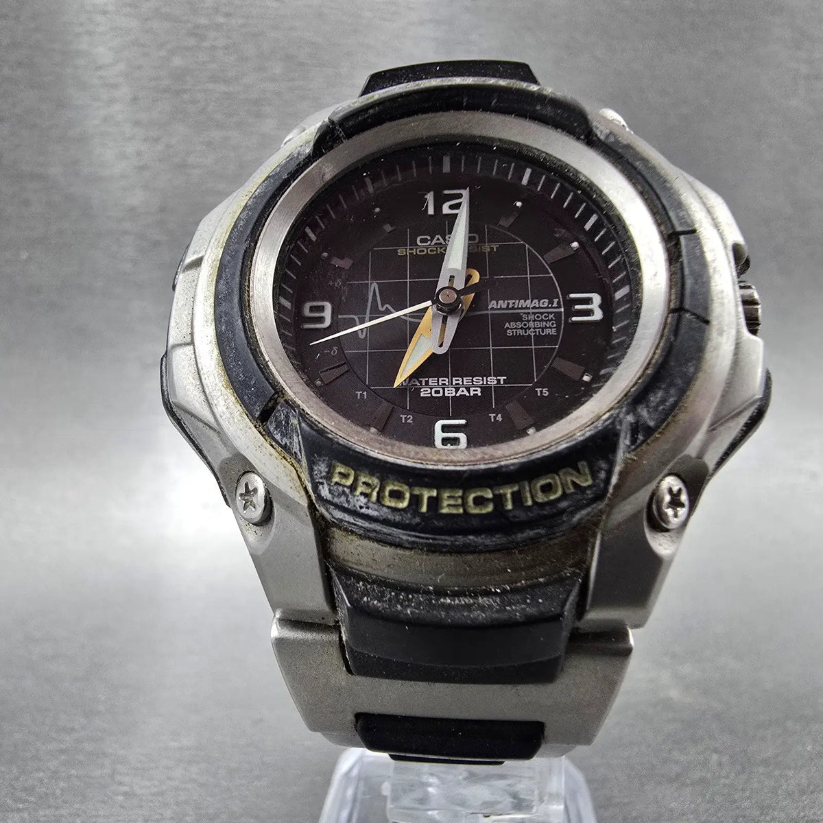 Casio G-Shock GC-2000 Watch Men 45mm Black Dial Black Silver Round VTG PARTS6