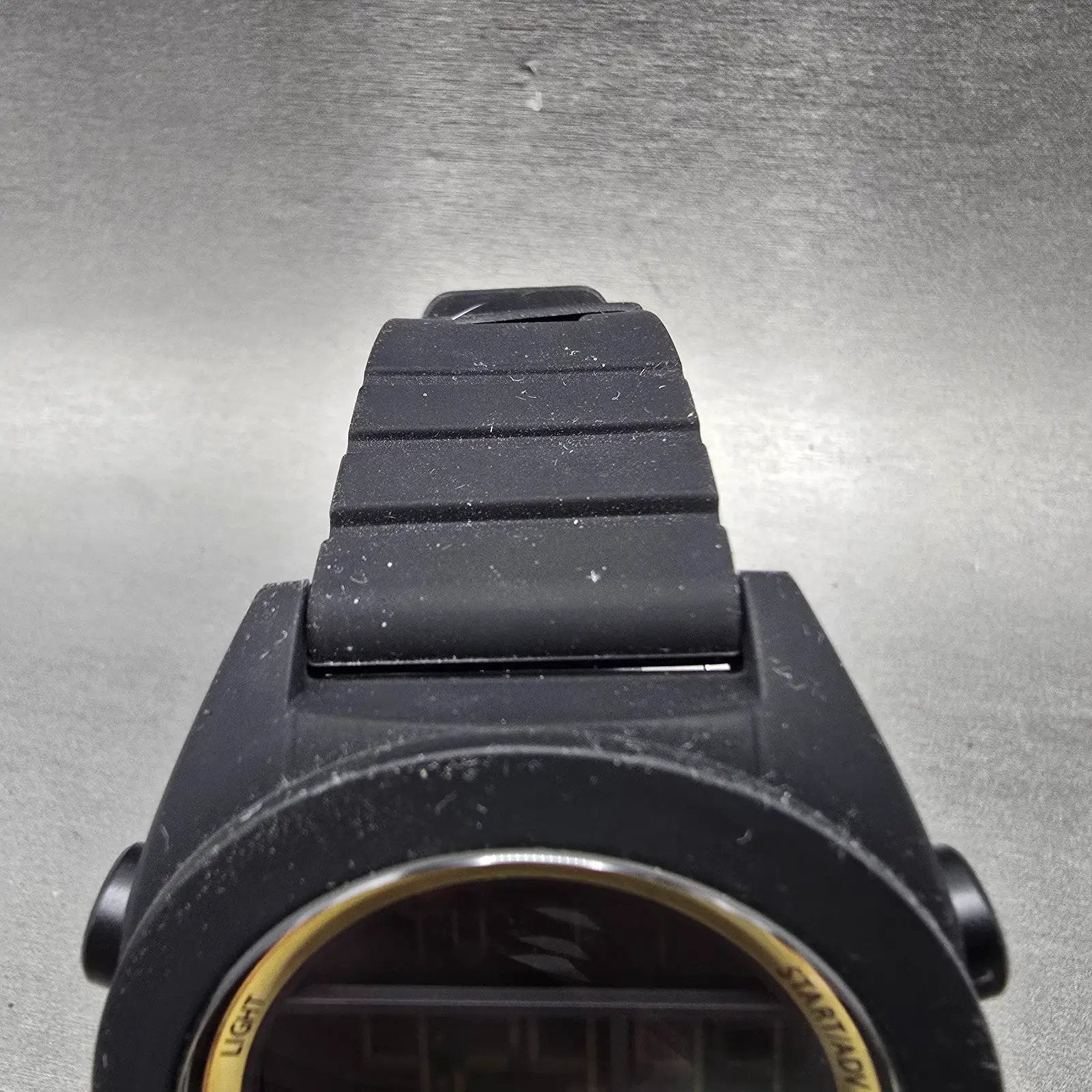 Adidas Calgary Digital Watch Men 50mm Black Gold Alarm Chronograph New Batt4