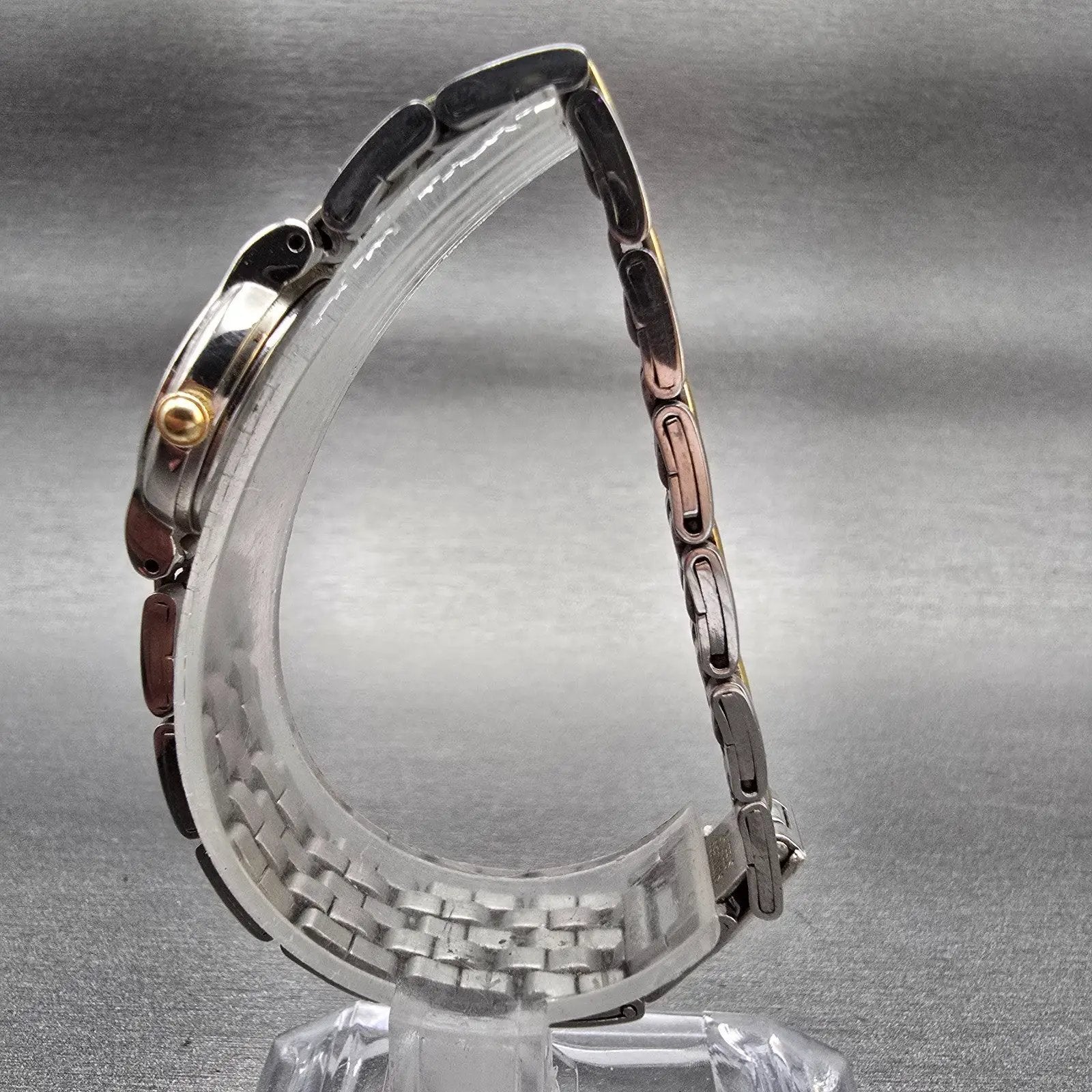 Seiko Watch Women 20mm Silver Dial Two Tone Round 1N00-0G69 New Battery Vintage6