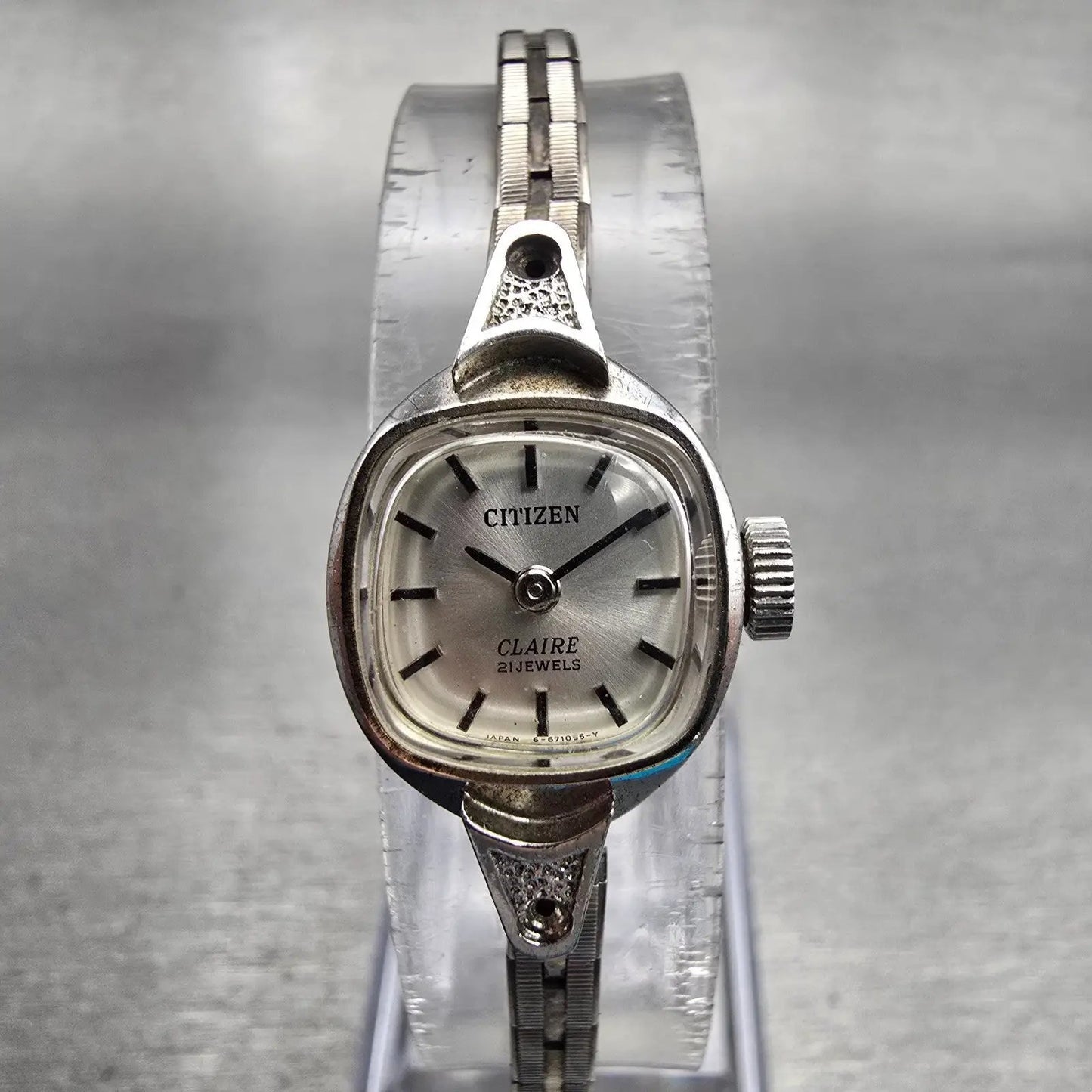 Citizen Claire Watch Women 14mm Silver Dial Silver Tone 4-671465 Vintage Works0