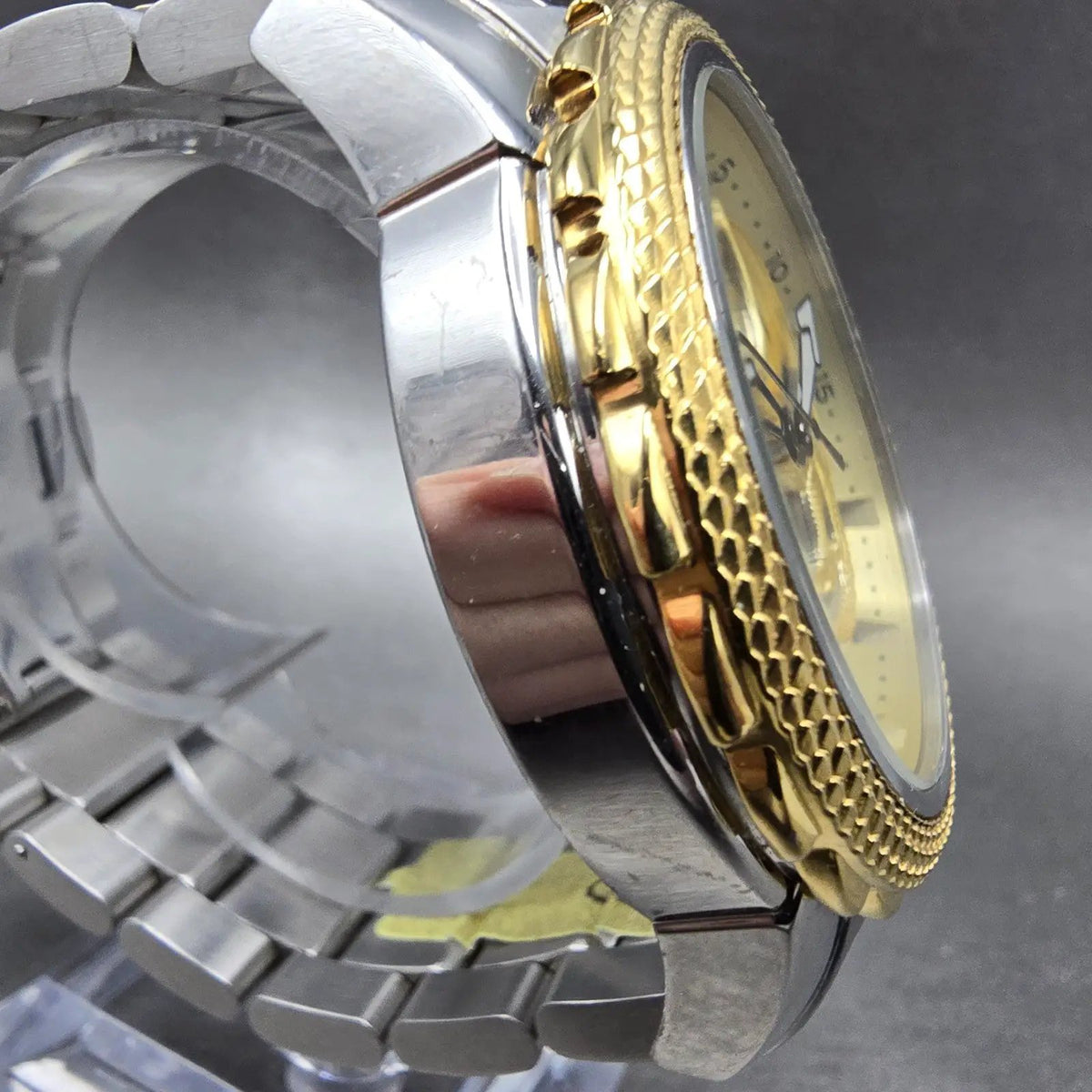 Invicta Reserve Automatic Watch Men 50mm Gold Dial Two Tone Dragon 32092 Runs3