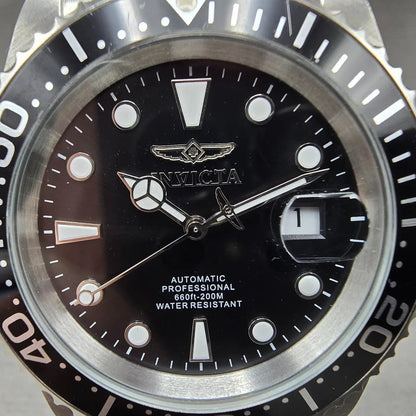 Invicta Pro Diver Automatic Watch Men 42mm Black Dial Steel Date 30091 Runs1