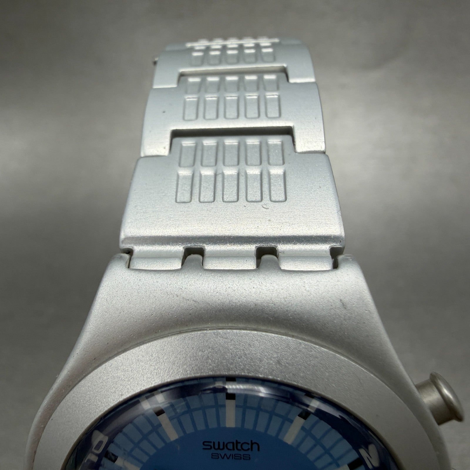 Swatch irony Beam in The Night Watch Men 37mm Blue Dial Silver YGS9008 New Batt4