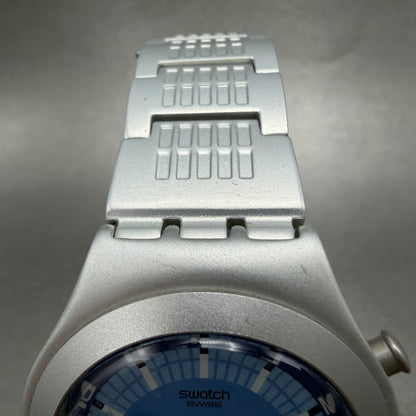 Swatch irony Beam in The Night Watch Men 37mm Blue Dial Silver YGS9008 New Batt4