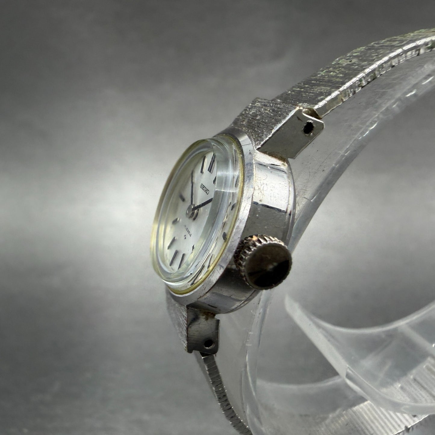 Seiko Watch Women 18mm Silver Dial Silver Tone Round Manual 11-0760 Runs Vintage2
