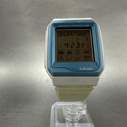 Casio HotBiz Watch Men 35mm Digital White Blue Rectangle VDB-101JIM New Battery5