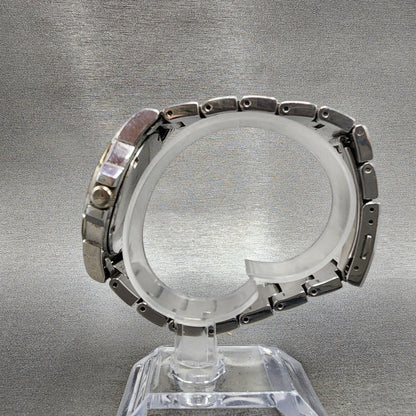 Seiko 100m Watch Men 39mm Silver Dial Two Tone Daydate Round 7n430az0 PARTS7
