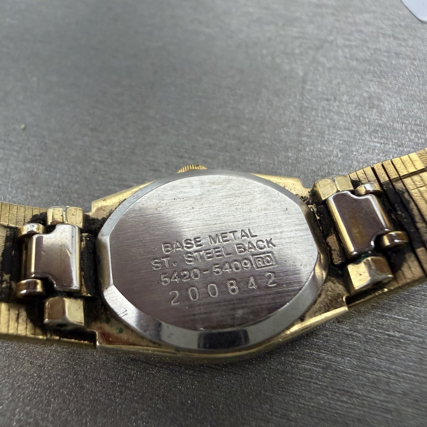 Seiko Watch Women 16mm Champagne Dial Gold Tone Hexagon 5420-5409 New Battery9