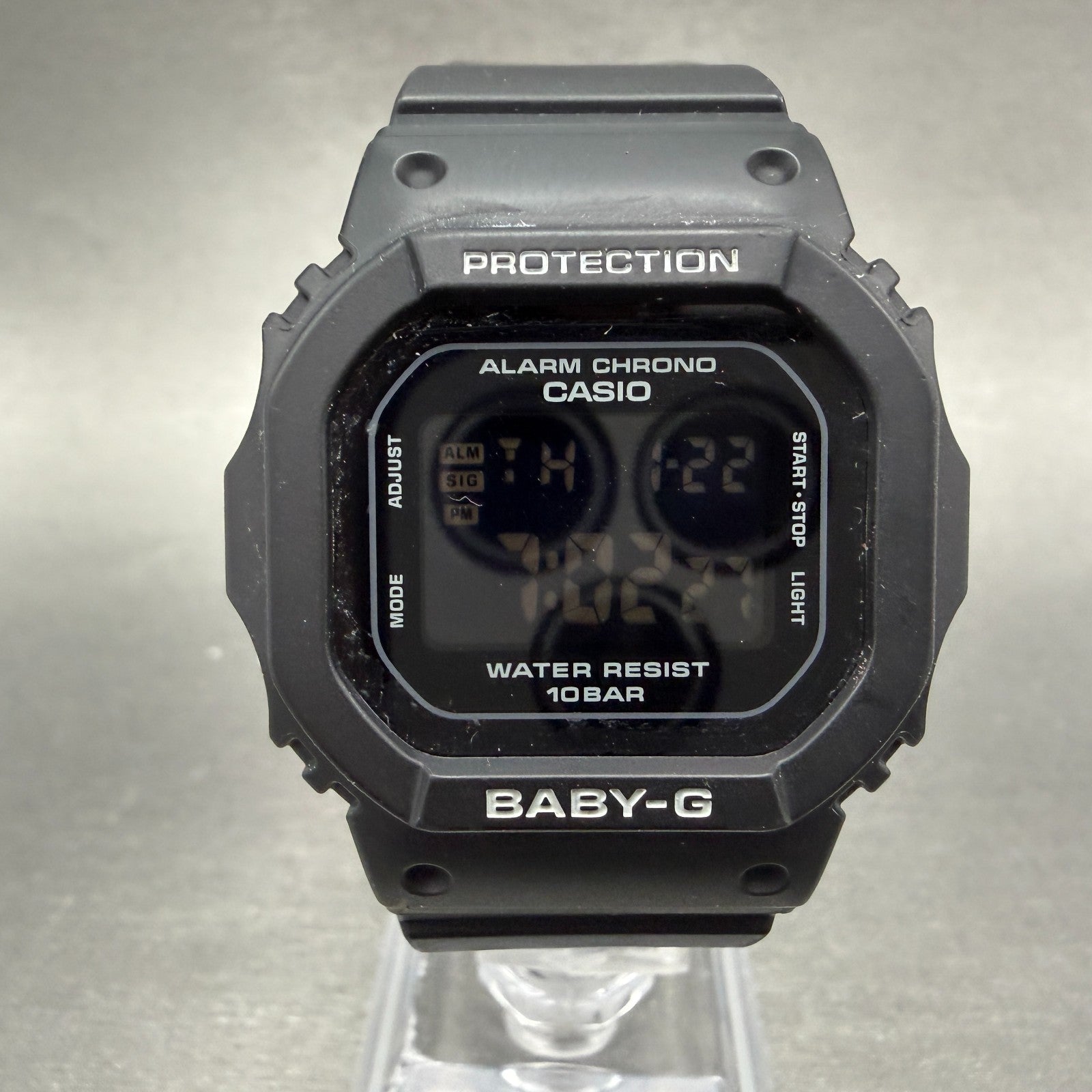 Casio Baby-G BGD-565 Watch Women 38mm Digital Black Alarm Chrono New Battery0