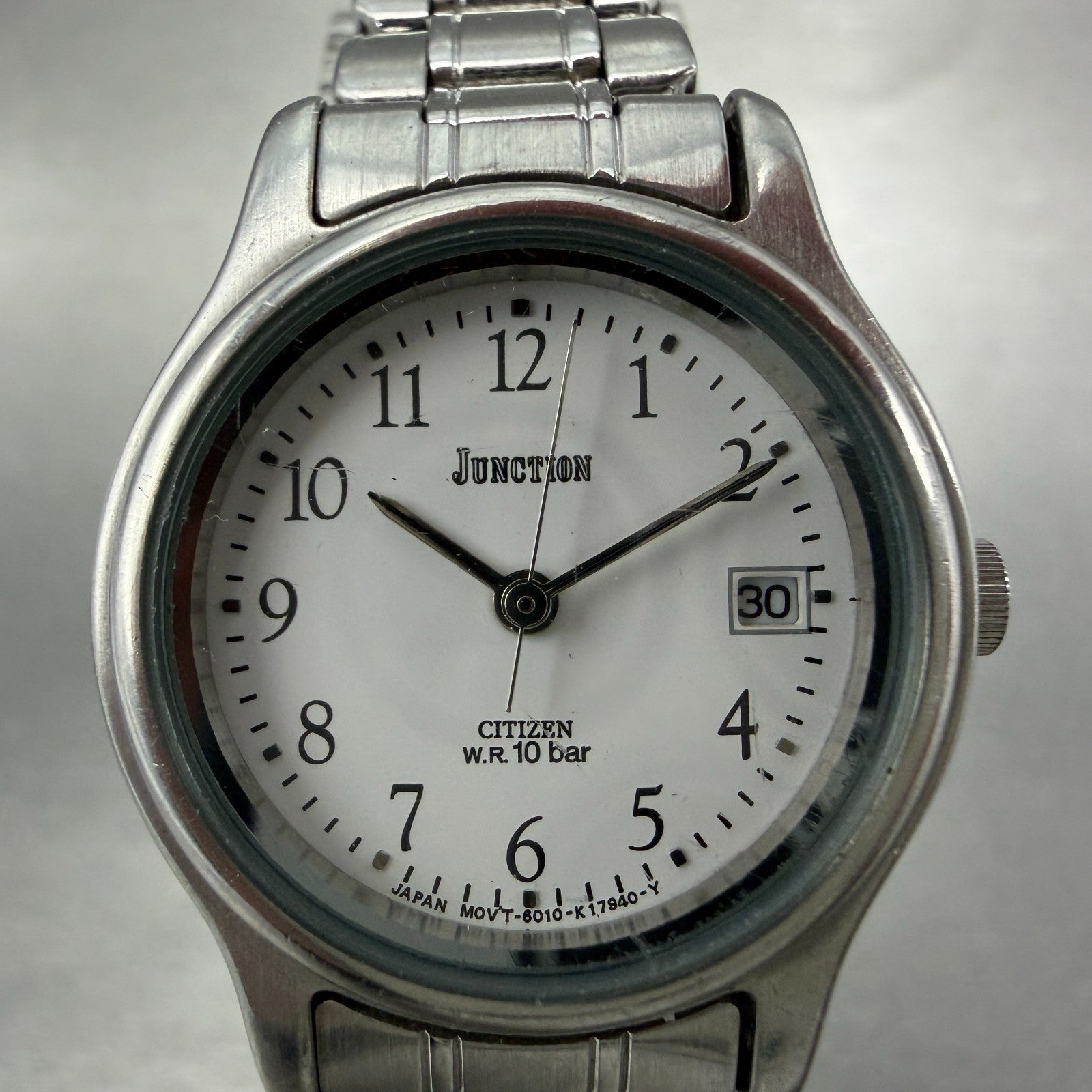 Citizen Junction Watch Women 25mm White Dial Silver Tone Date 6010-K05669 NewBat1