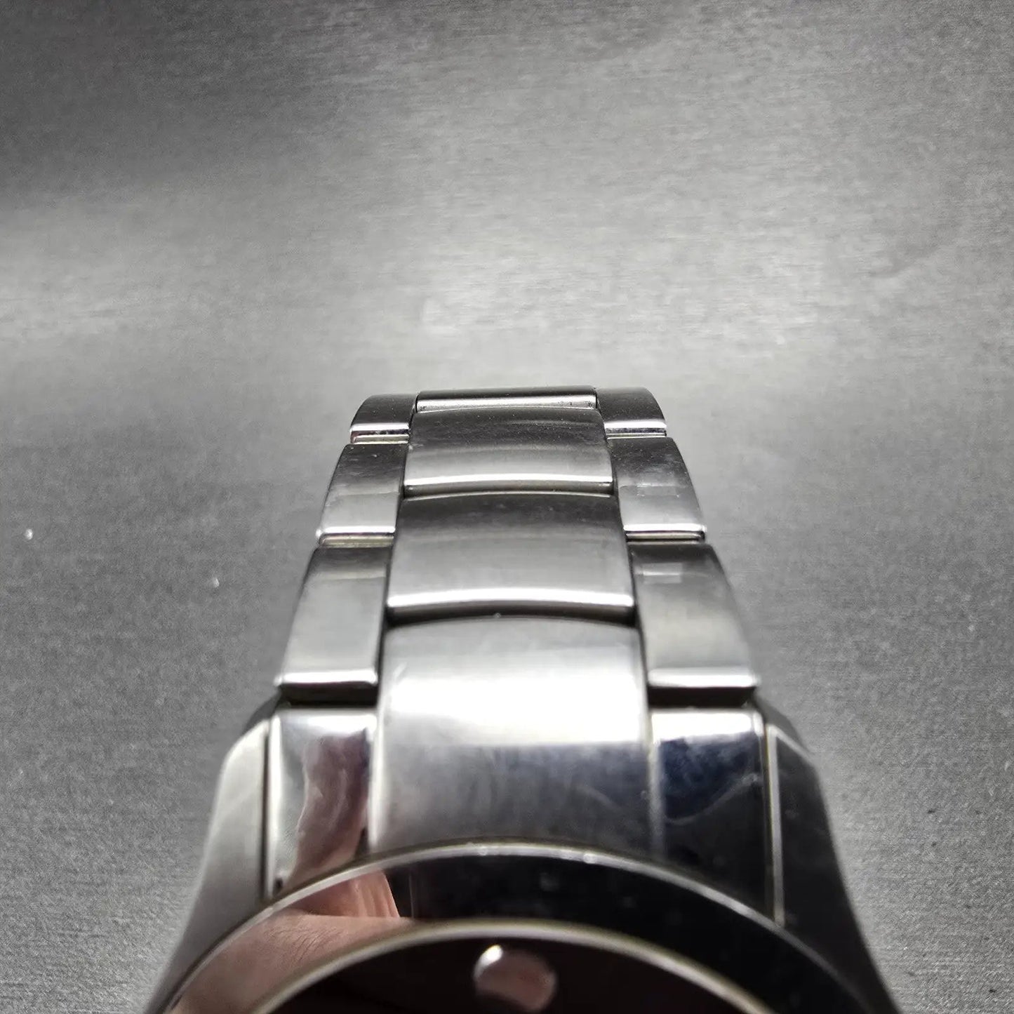 Movado Faceto Watch Men 39mm Black Dial Silver Tone 84 G2 1855 New Battery BNUIK4