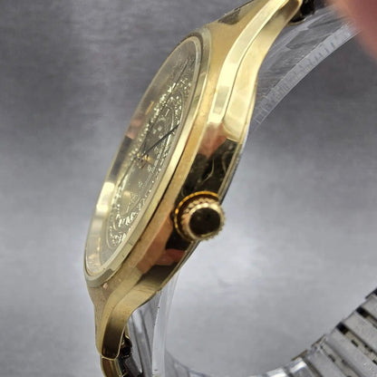 Hamilton Watch Men 34mm Champagne Dial Gold Round 9812U Operating Engineers PART3
