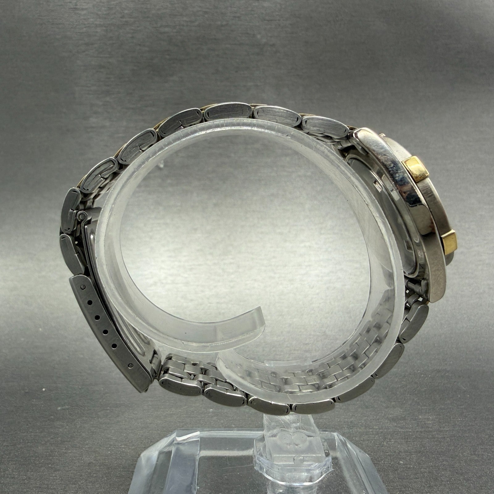 Casio Dive Watch Women 29mm Black Dial Two Tone Date Round LTP-3025 New Battery8