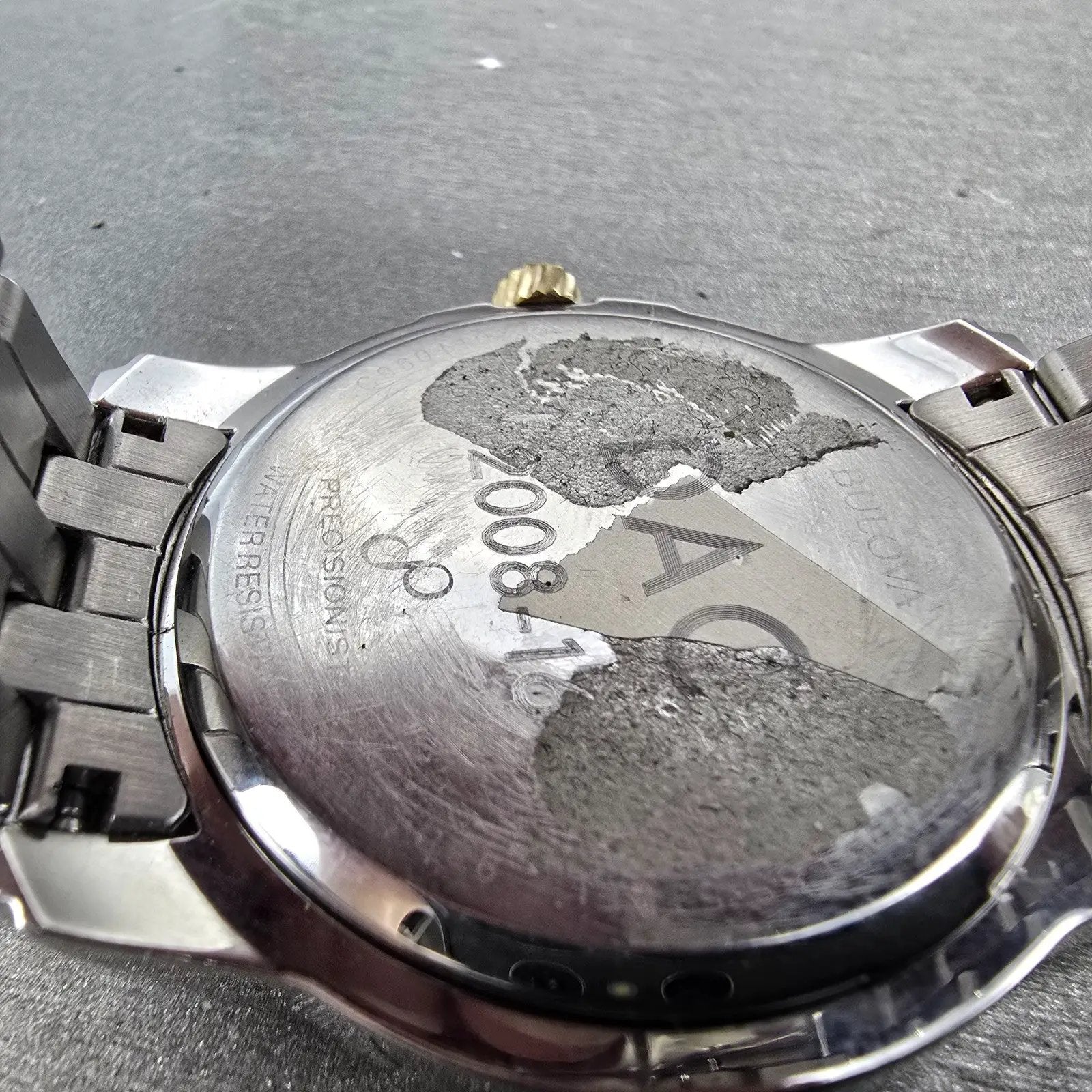 Bulova Precisionist Watch men 42mm Champagne Dial Two Tone Date 98B156 PARTS10