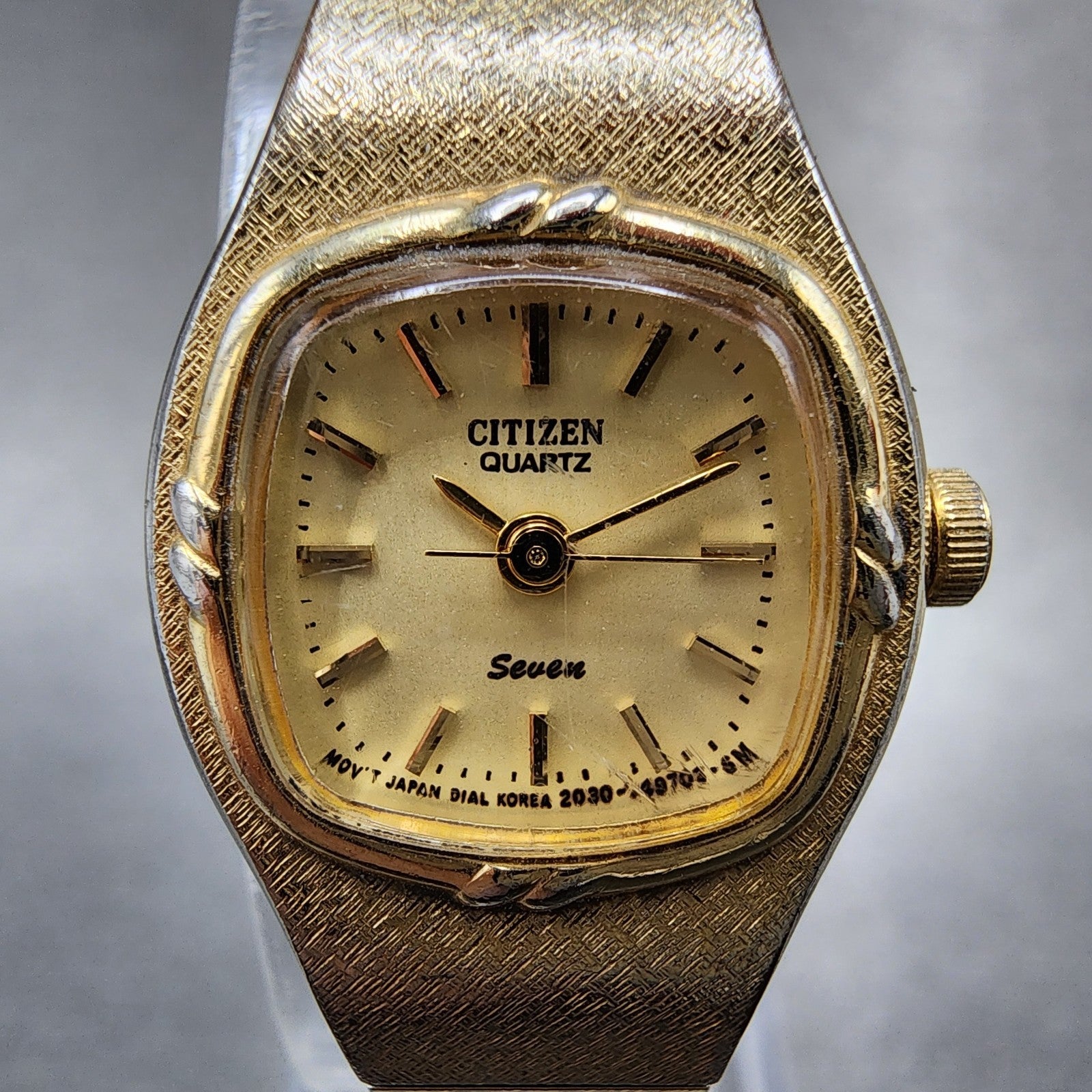 Citizen Seven Watch Women 18mm Champagne Dial Gold Tone 2030202791 New Battery1