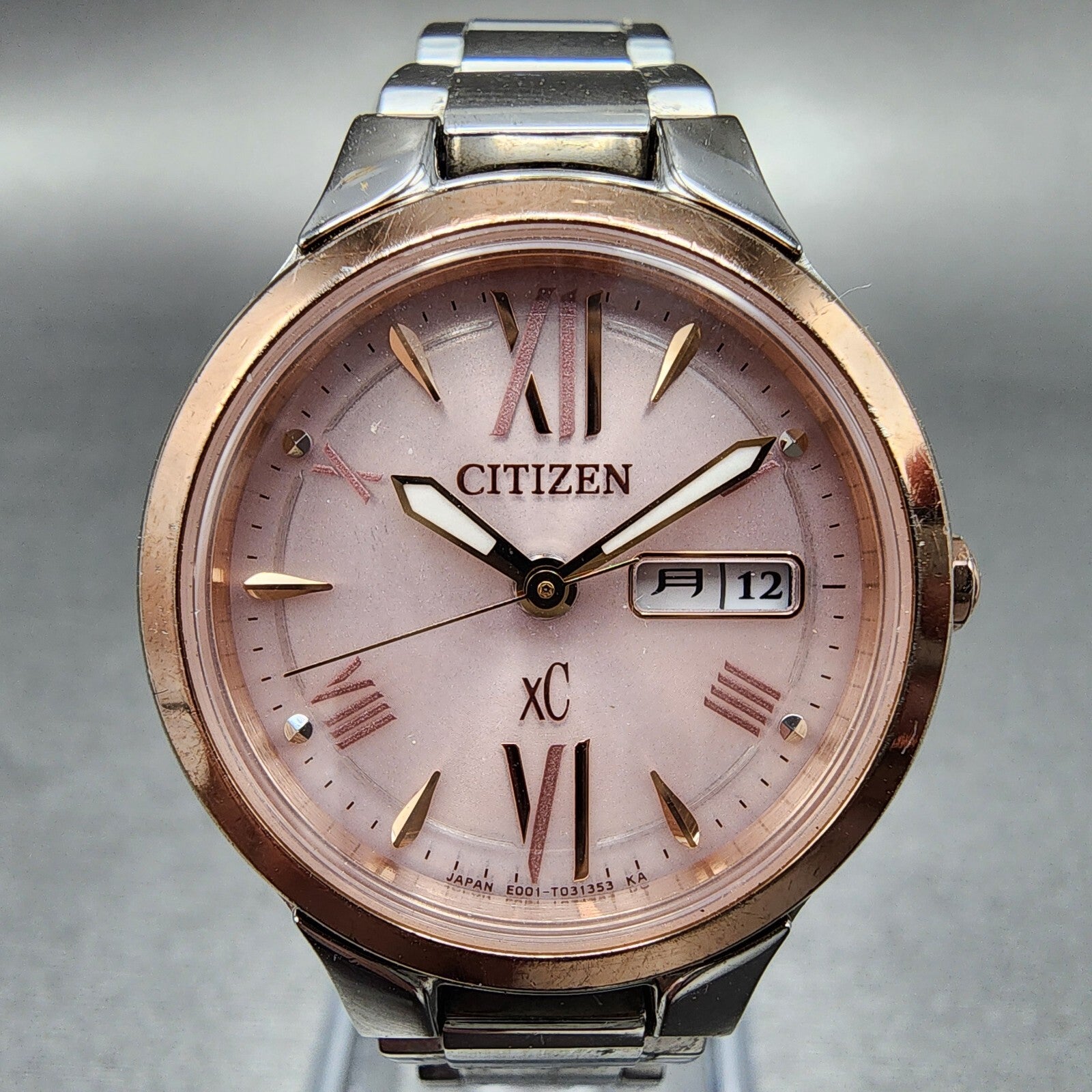 Citizen EcoDrive Xc Watch Women 26mm Pink Dial Steel Round Works E001T0203481