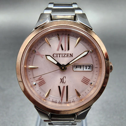 Citizen EcoDrive Xc Watch Women 26mm Pink Dial Steel Round Works E001T0203481