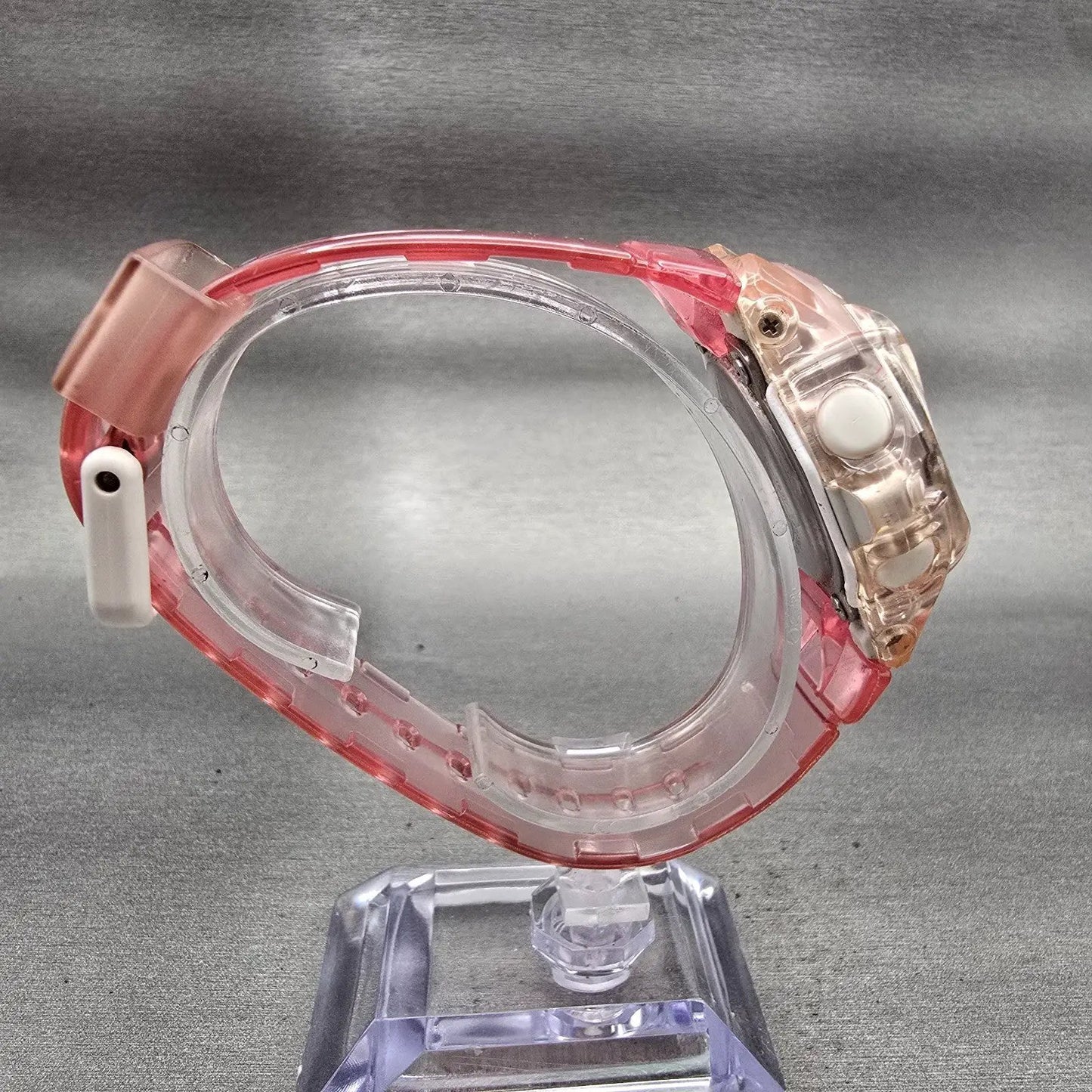 Casio Baby-G GB-169U Watch Women 43mm Pink Dial Clear Case Chrono Alarm New Batt8