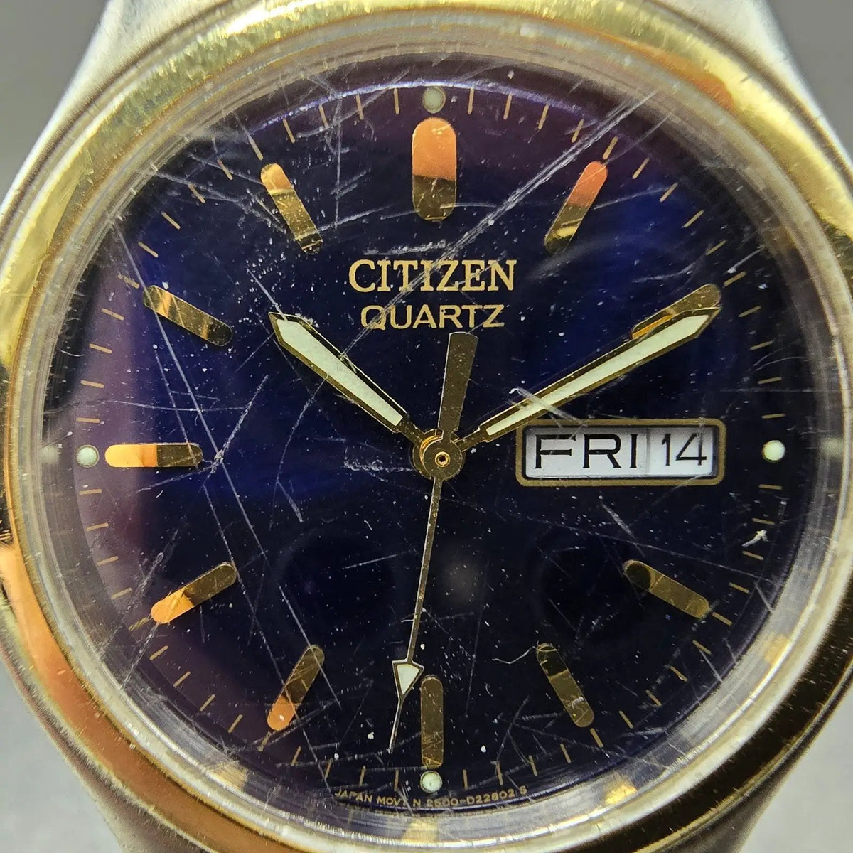 Citizen Watch Men 36mm Blue Dial Two Tone Daydate Round 2500-S99329 PARTS2