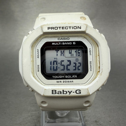 Casio Baby-G BGD-5000 Watch Women 42mm White Alarm Chrono Solar Works0