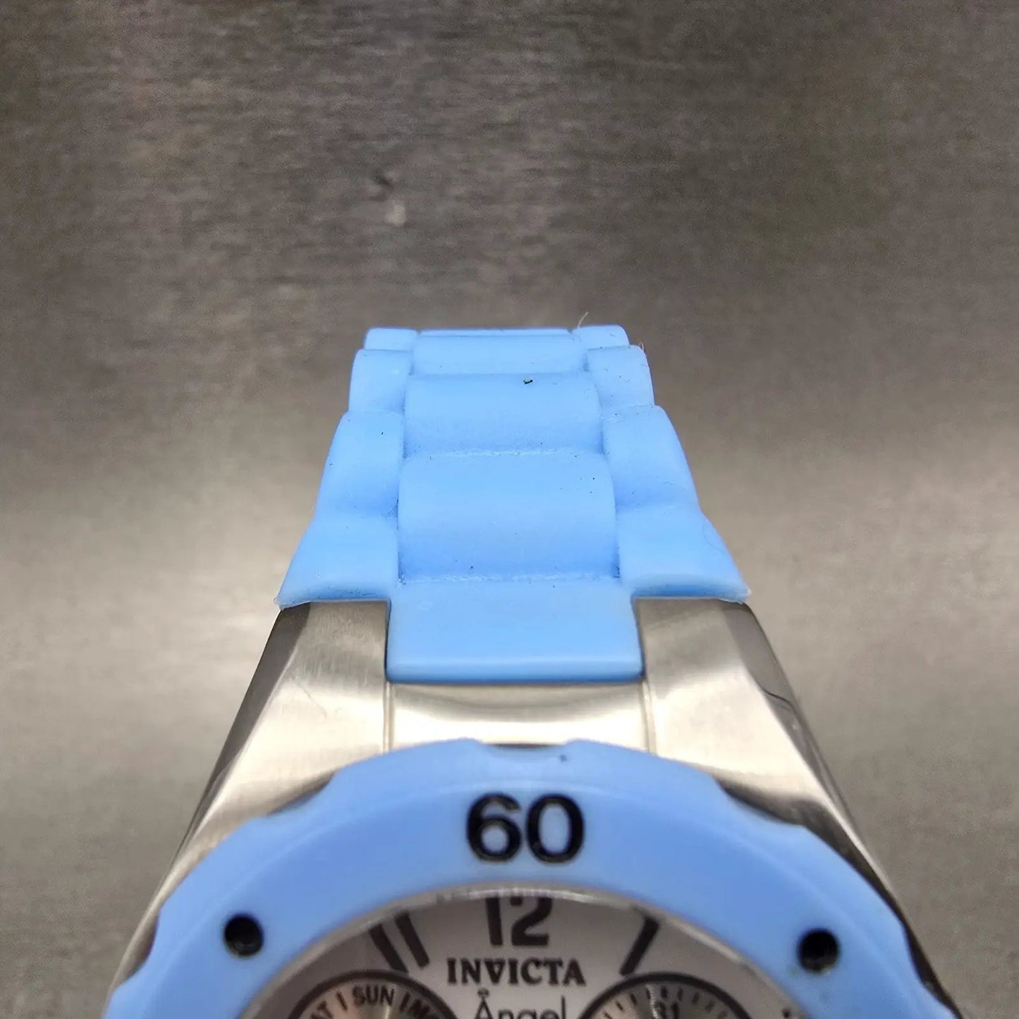 Invicta Angle Dive Watch Women 38mm White Dial Steel Blue Daydate 0735 New Batt4