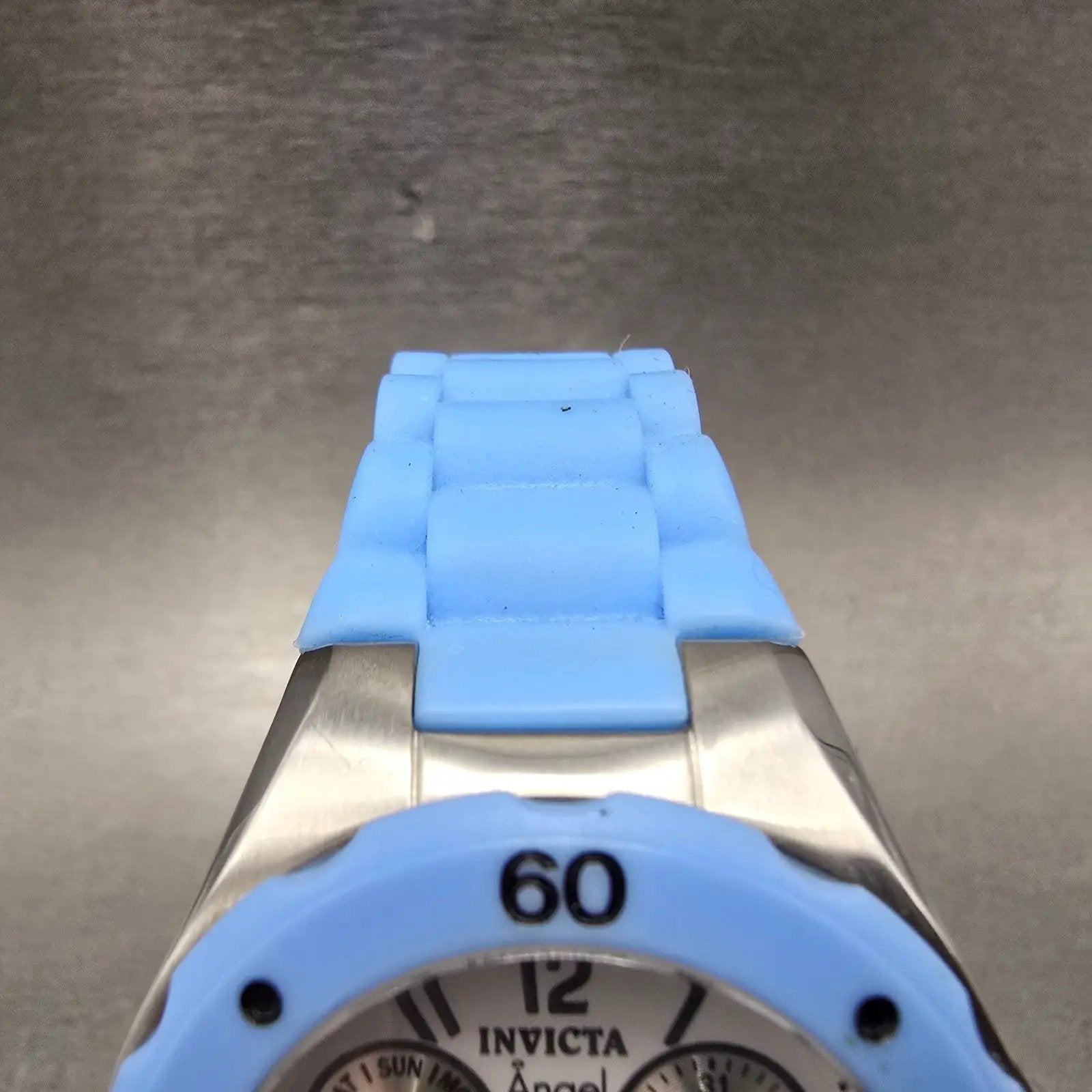 Invicta Angle Dive Watch Women 38mm White Dial Steel Blue Daydate 0735 New Batt4