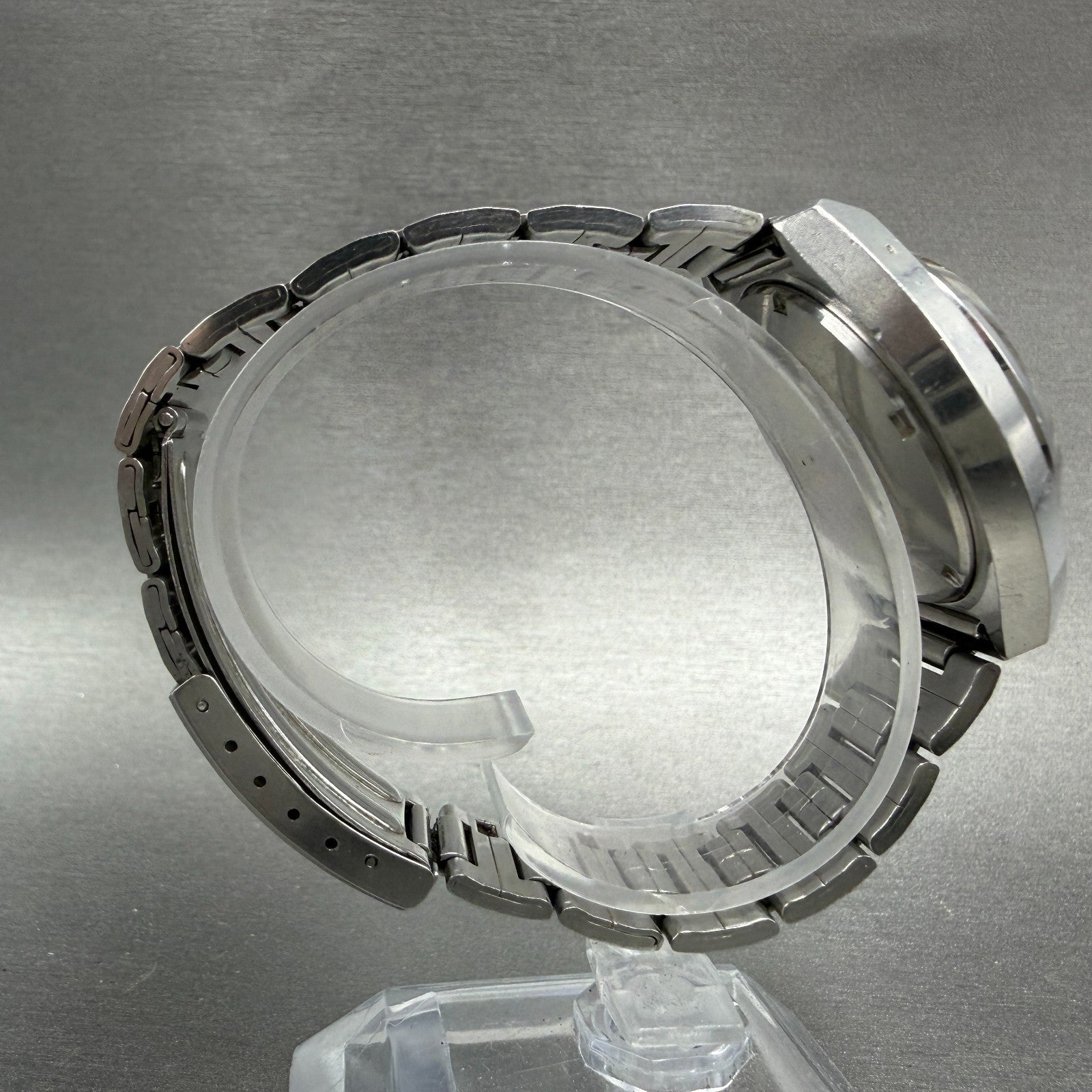 Seiko 5 Actus SS Watch Men 38mm Blue Dial Silver Tone Daydate 6106-7700 PARTS9