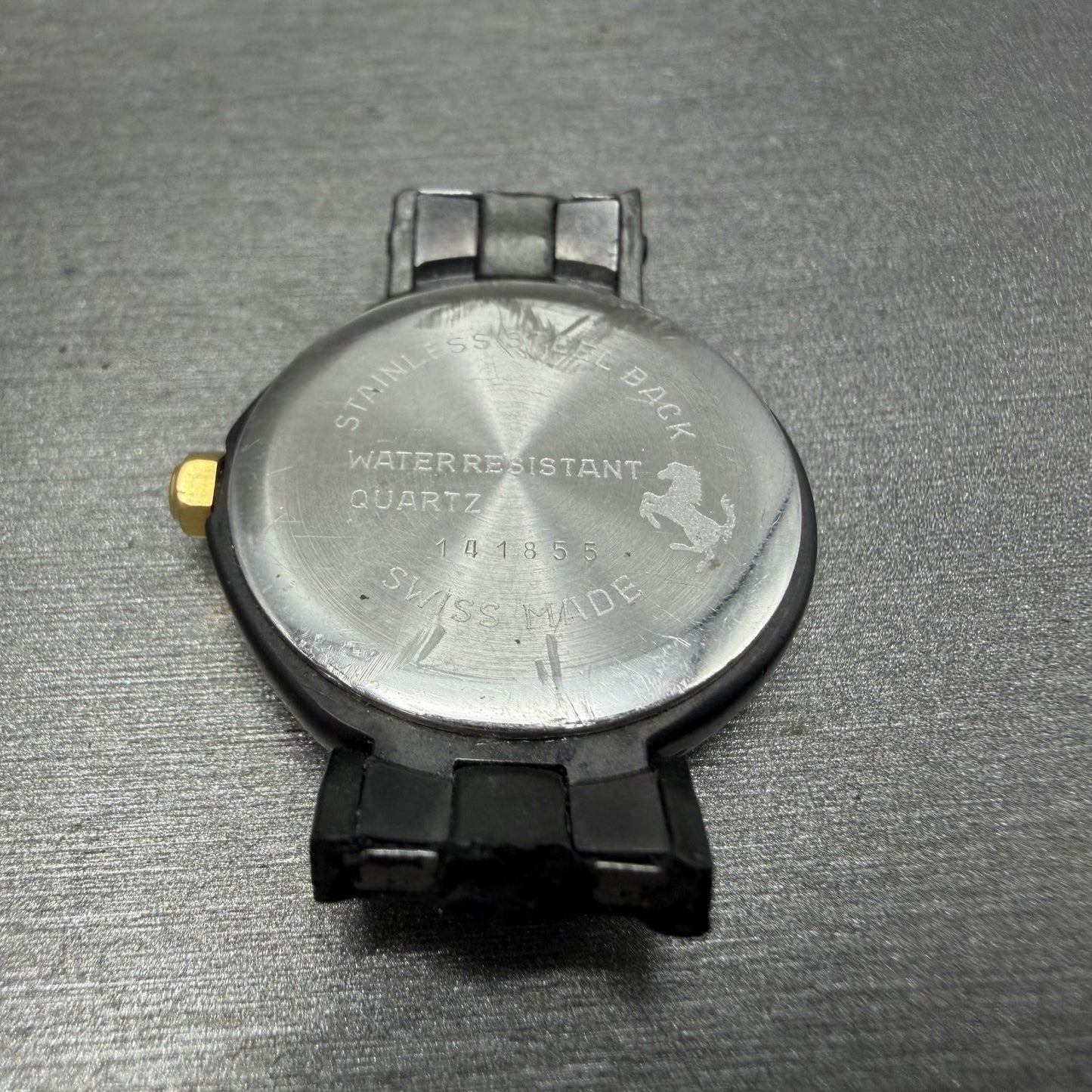 Ferrari Cartier Watch Women 26mm Red Dial Black Tone Date Round New battery7