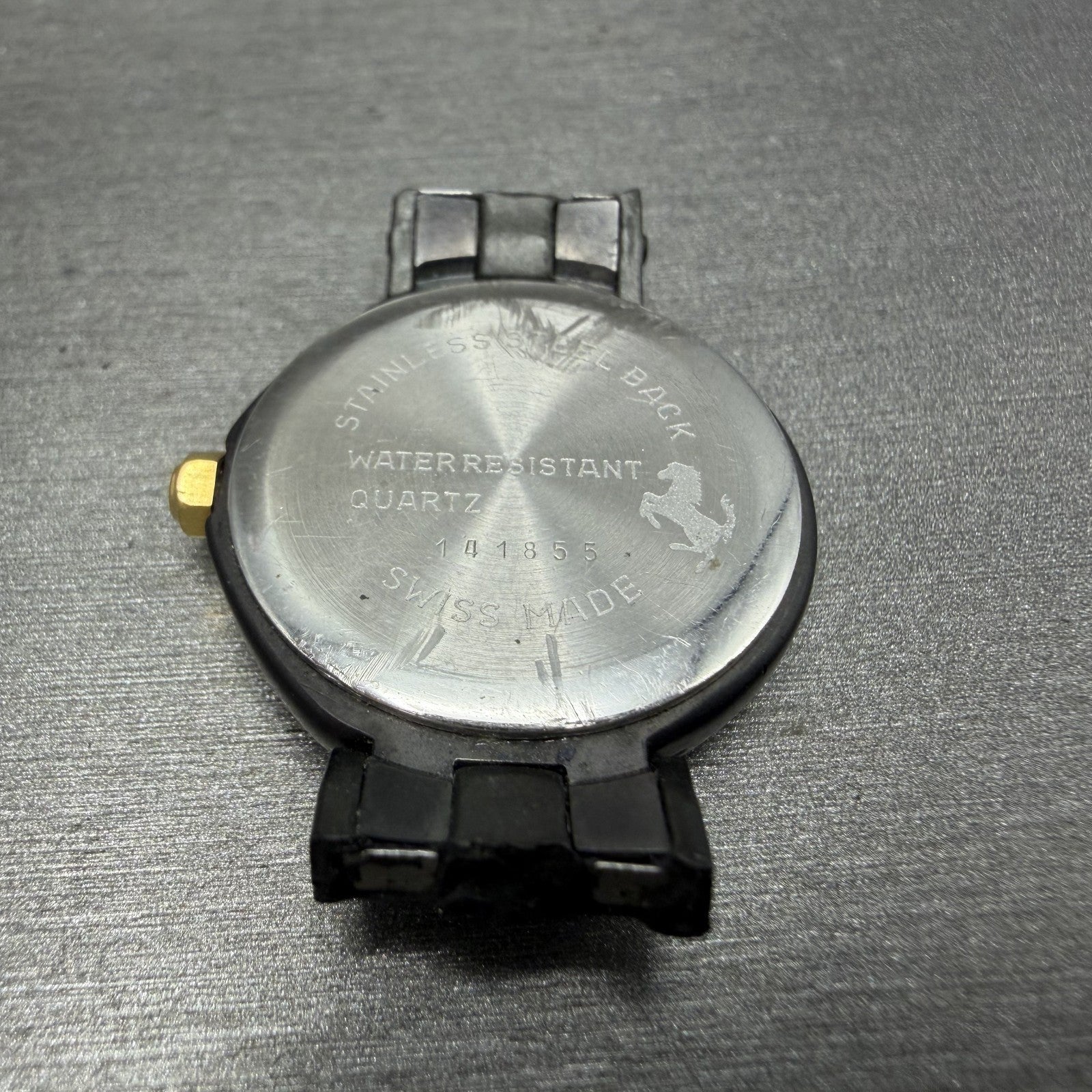 Ferrari Cartier Watch Women 26mm Red Dial Black Tone Date Round New battery7