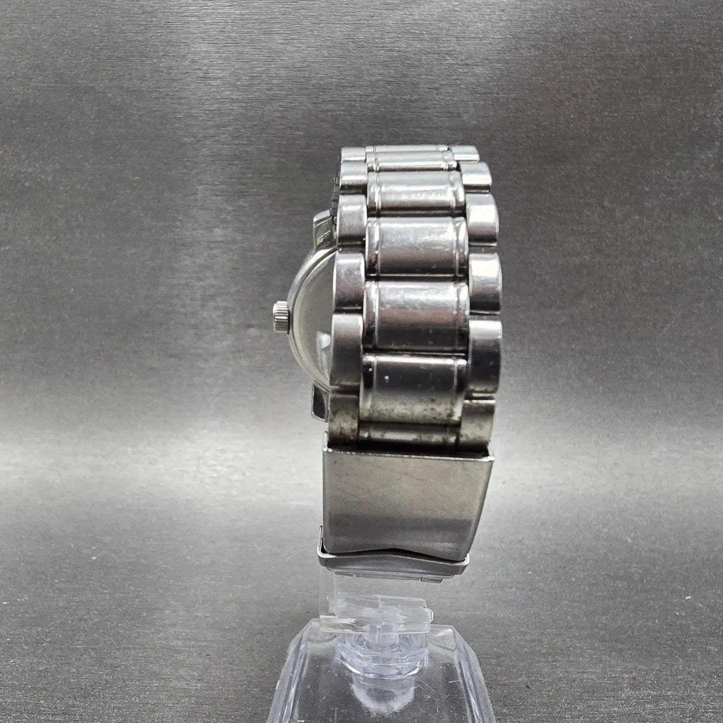 Bulova Harley Davidson Watch Men 38mm Black Dial Silver Tone 76A04 New Battery9