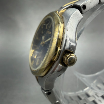 Citizen Eco-Drive Watch Women 24mm Black Dial Two Tone Date E011-K15711 Runs2