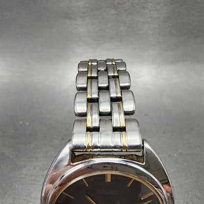 Seiko Lucent Watch Men 33mm Gray Dial Two Tone Round Vintage 5e216e60 PARTS5