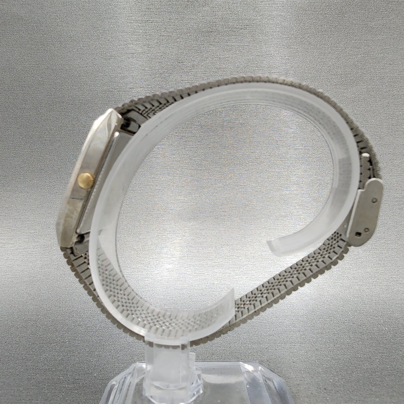 Seiko Tank Watch Men 23mm Champagne Dial Silver Tone 8y215050 New Battery6