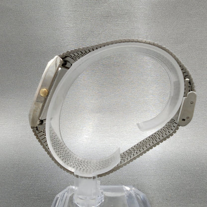 Seiko Tank Watch Men 23mm Champagne Dial Silver Tone 8y215050 New Battery6