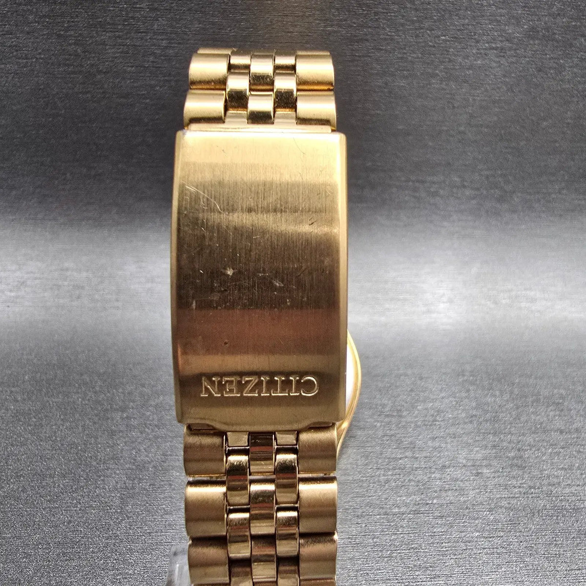 Citizen President Watch Men 35mm Gold Dial Gold Tone Daydate 6100-R00391 New Bat7