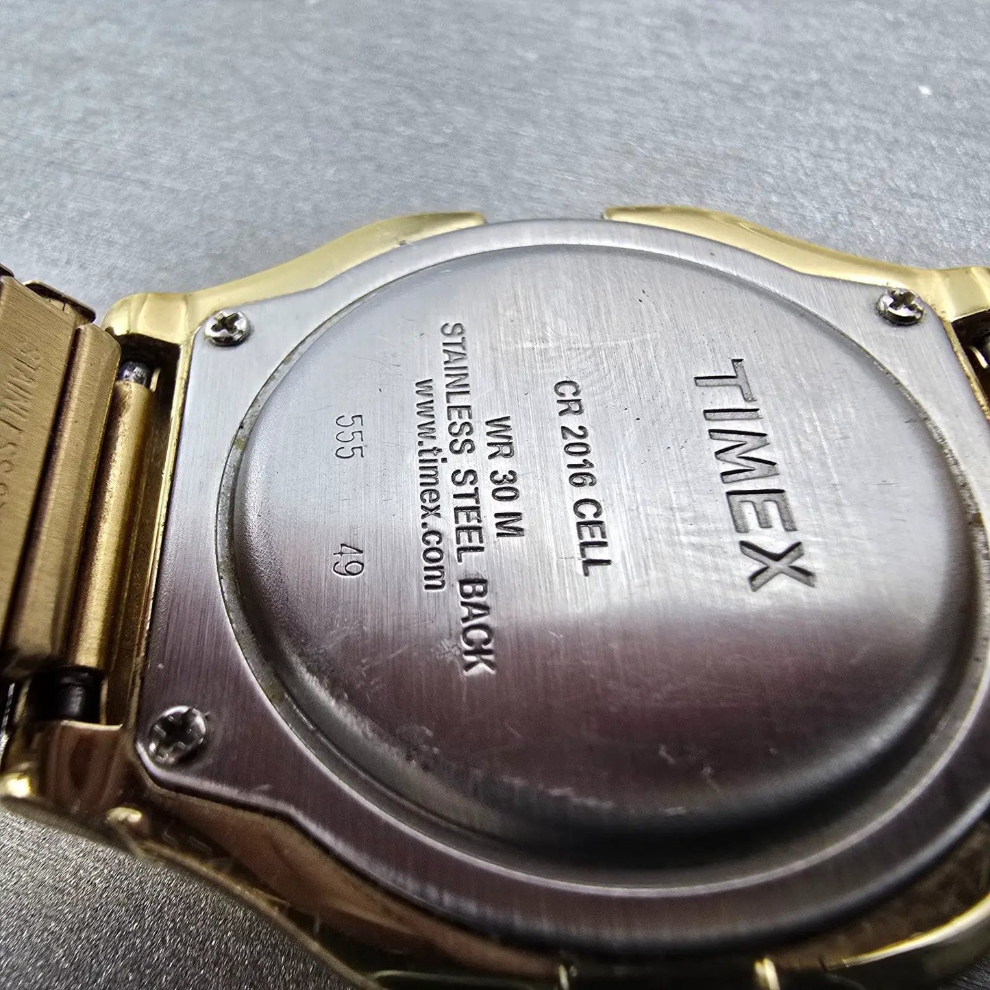 Timex Watch Men 35mm Gold Tone Digital Alarm Chronograph T78677 New Battery8